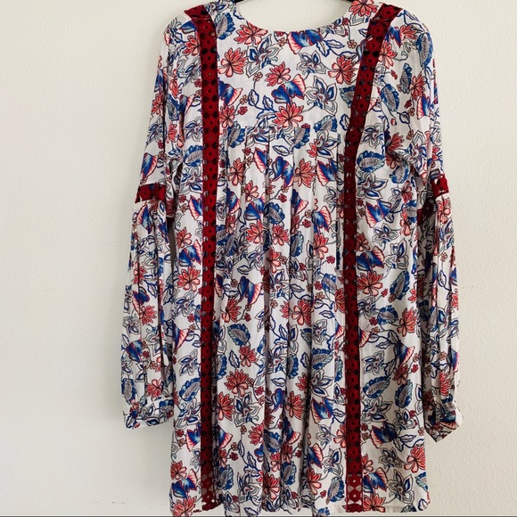 Ella Moss Folktale Boho Floral Swing Tunic Dress - Picture 6 of 6